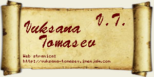 Vuksana Tomašev vizit kartica
